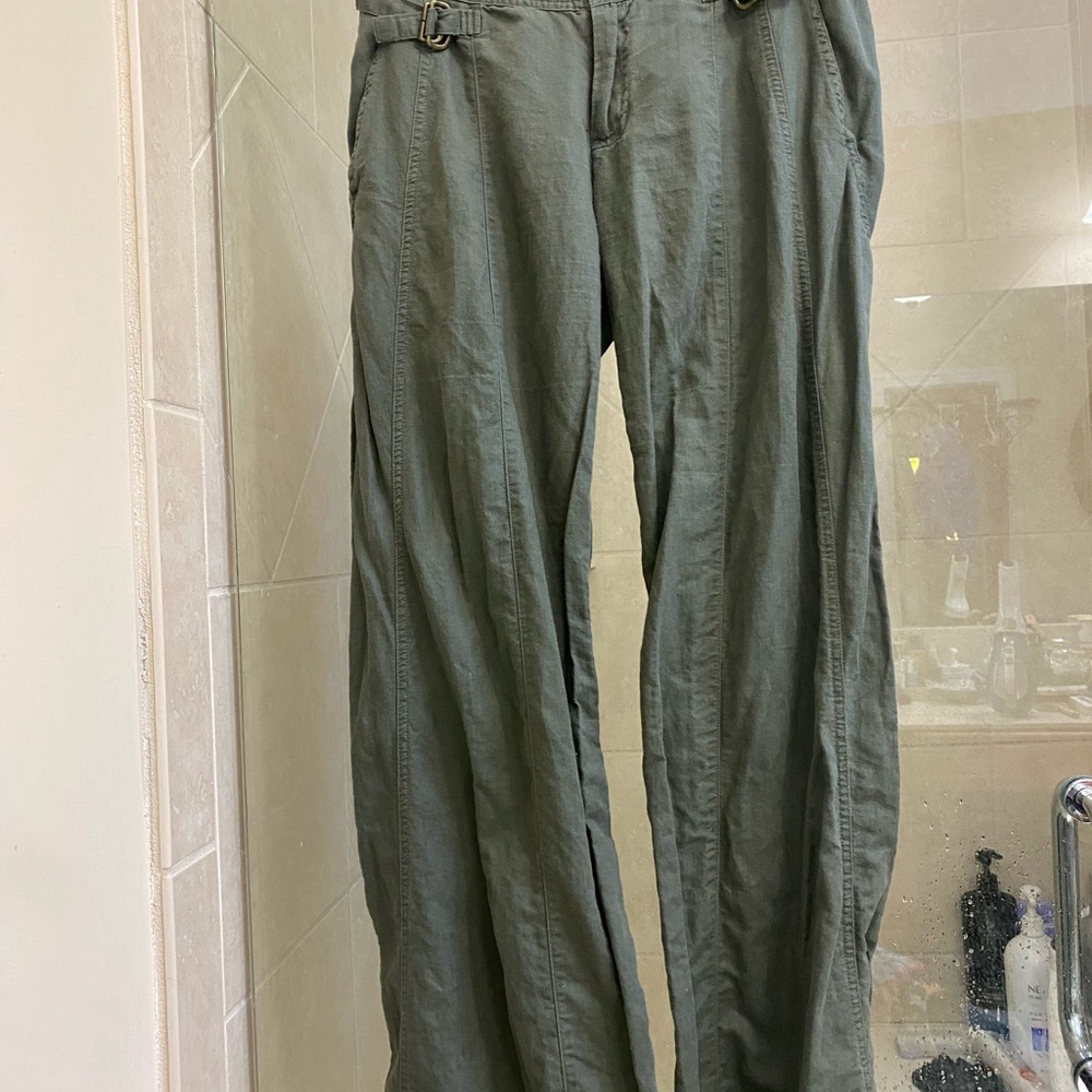 Free people linen blend pants 4